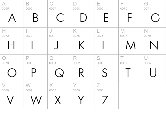 LimerickSerial-Light-Regular uppercase A-Z preview
