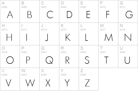 LimerickSerial-Xlight-Regular uppercase A-Z preview