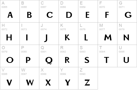 Limousine uppercase A-Z preview