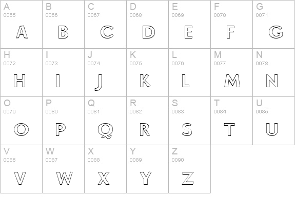 LimousineOpen uppercase A-Z preview
