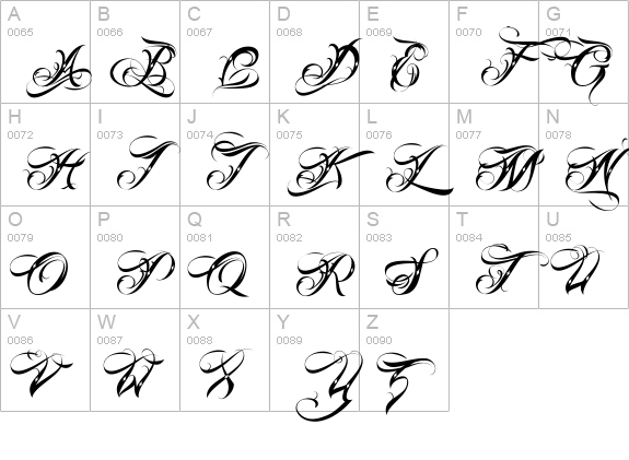 Lina Script Dot Alt Demo uppercase A-Z preview