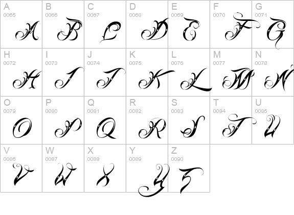 Lina Script Dot Demo uppercase A-Z preview