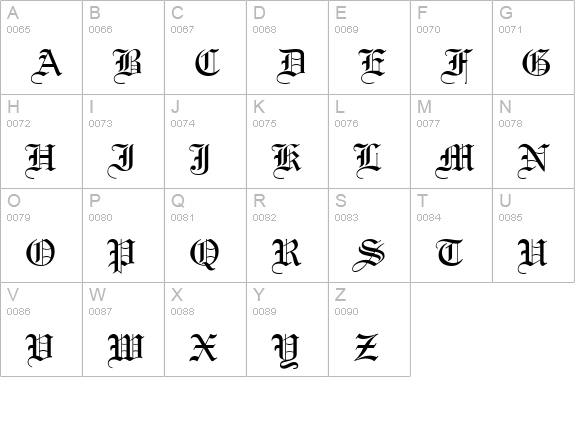Lincoln uppercase A-Z preview