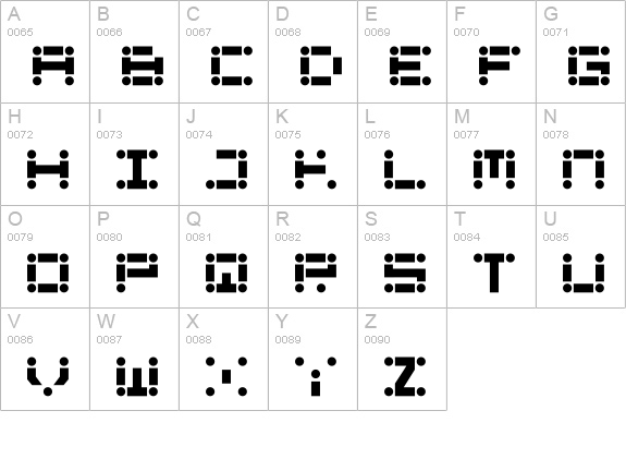 Lincoln Lode uppercase A-Z preview