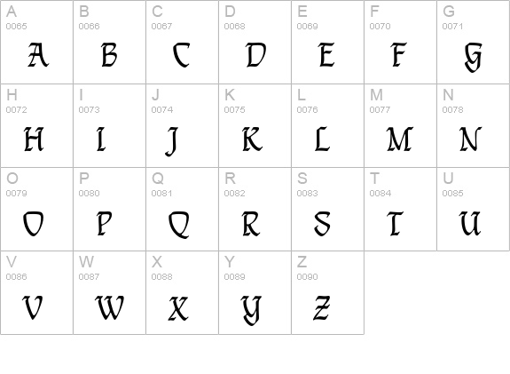 LindsayEF uppercase A-Z preview