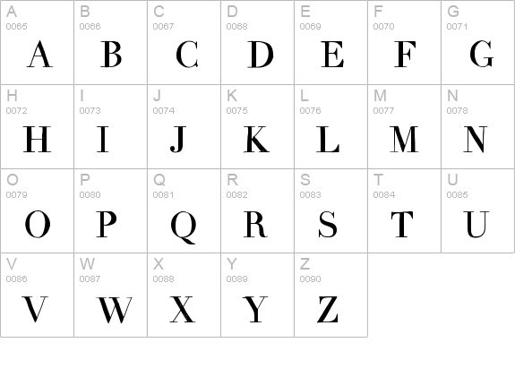 LindysDiner uppercase A-Z preview