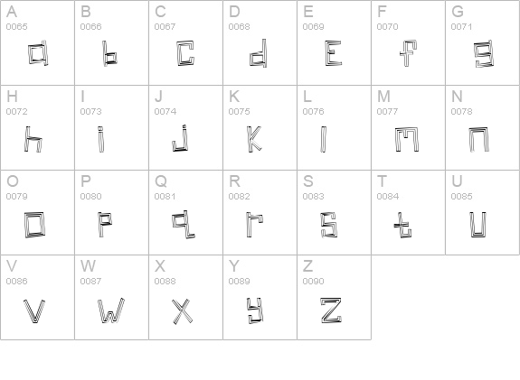 Linear uppercase A-Z preview