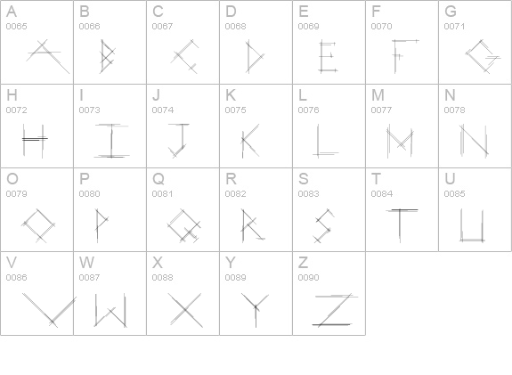 LinearCurve uppercase A-Z preview