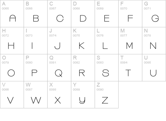 LinearEF-Regular uppercase A-Z preview
