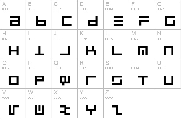 LinearFace uppercase A-Z preview