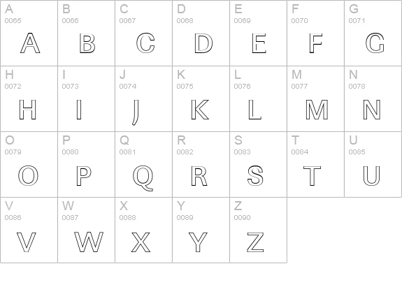 LinearOu-Medium-Regular uppercase A-Z preview