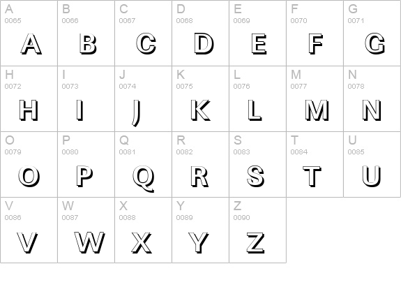 LinearSh-Bold uppercase A-Z preview