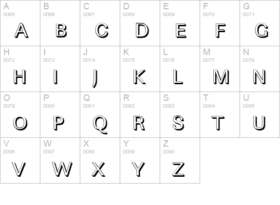 LinearSh-Regular uppercase A-Z preview