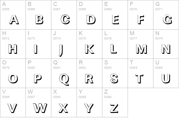 LinearSh-Xbold-Regular uppercase A-Z preview