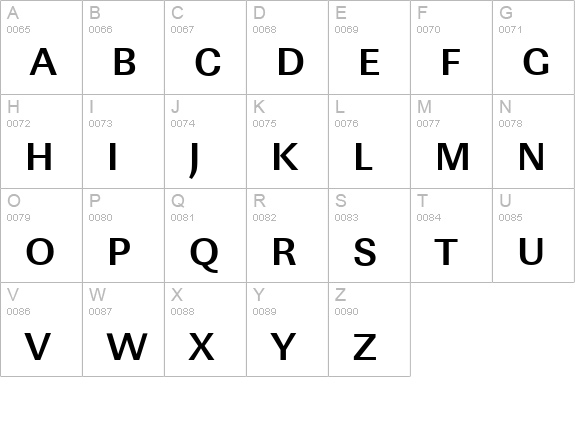LinearStd-Bold uppercase A-Z preview