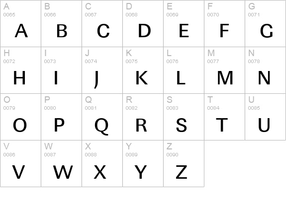 LinearStd-Medium-Regular uppercase A-Z preview