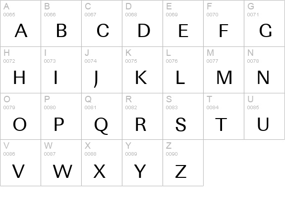 LinearStd-Regular uppercase A-Z preview