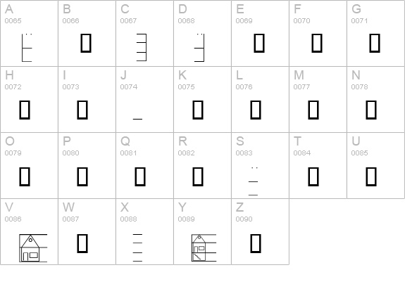 Lineatur uppercase A-Z preview