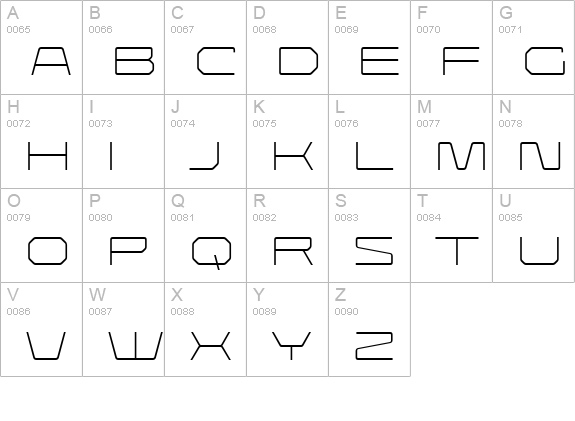 Lineavec uppercase A-Z preview