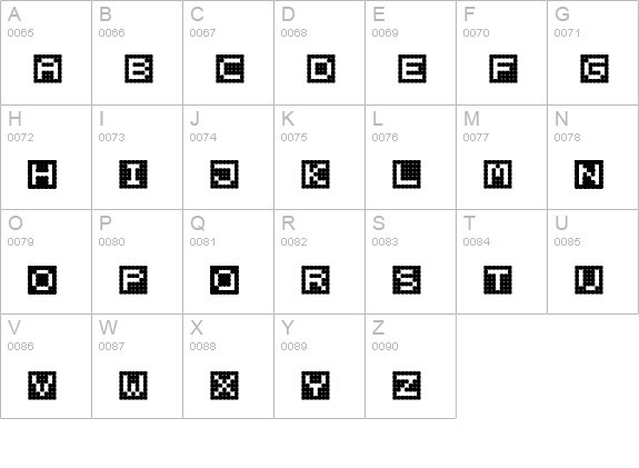 Lingonvecka uppercase A-Z preview