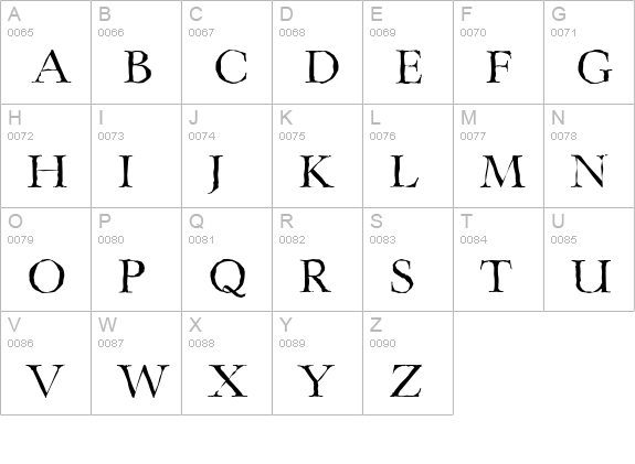 LingwoodAntique-Regular uppercase A-Z preview