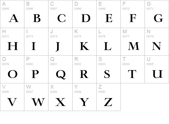 LingwoodEF-DemiBold uppercase A-Z preview
