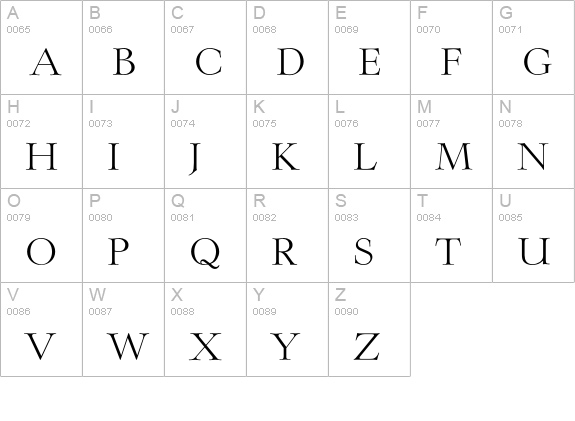 LingwoodEF-Light uppercase A-Z preview