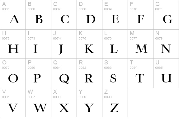 LingwoodEF-Medium uppercase A-Z preview