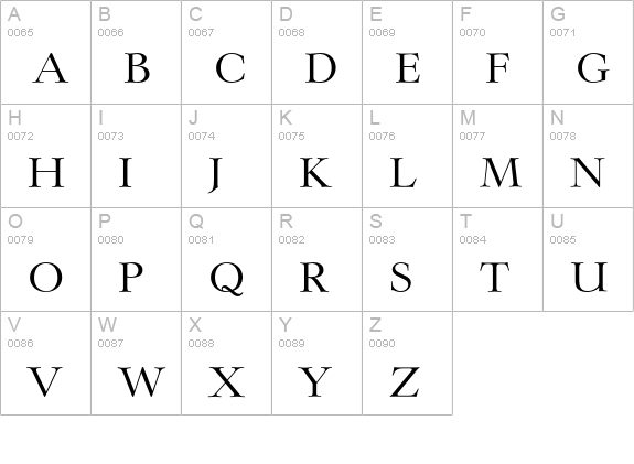 LingwoodEF-Regular uppercase A-Z preview
