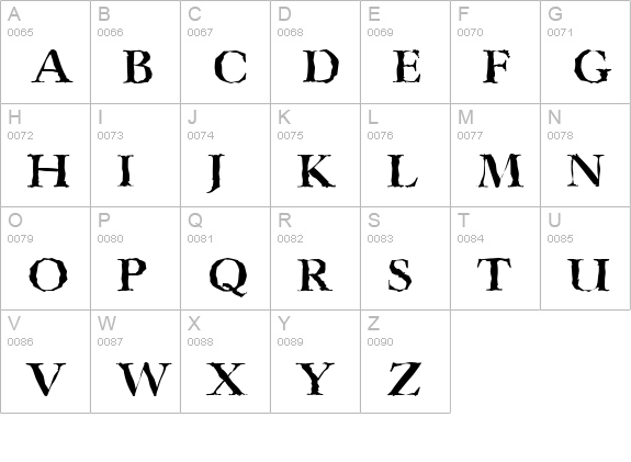 LingwoodRandom-Bold uppercase A-Z preview