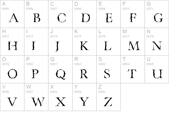 LingwoodRandom-Regular uppercase A-Z preview