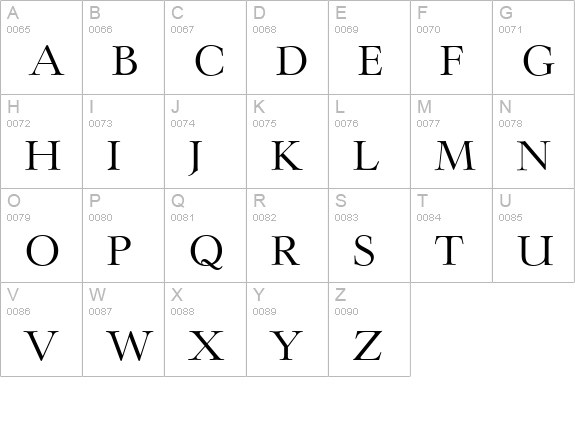 LingwoodSerial-Regular uppercase A-Z preview