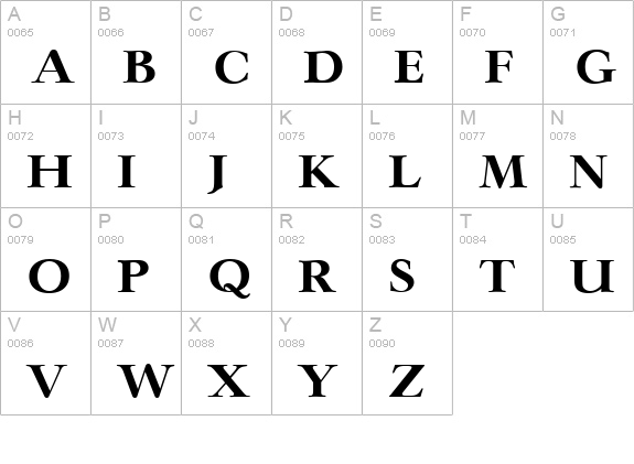 LingwoodSerial-Xbold-Regular uppercase A-Z preview