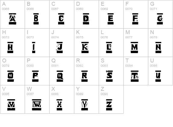 Linoleum uppercase A-Z preview