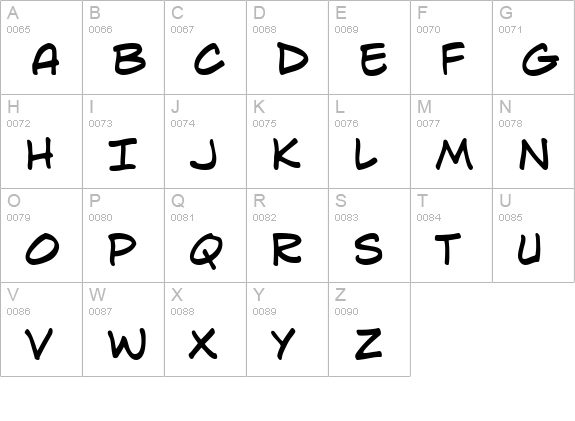 Lint McCree BB uppercase A-Z preview