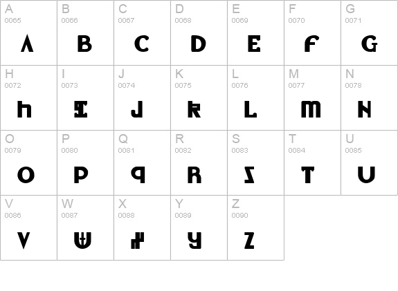 Lionheart Bold uppercase A-Z preview