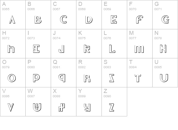 Lionheart Shadow uppercase A-Z preview