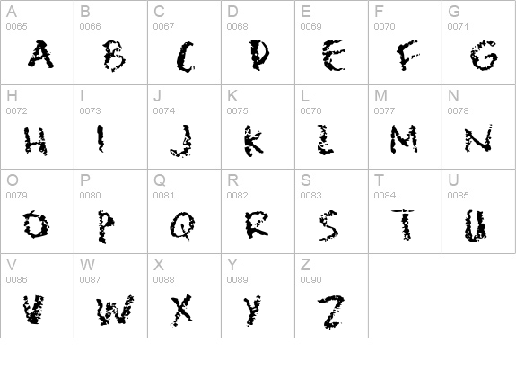 Lipstick Traces uppercase A-Z preview