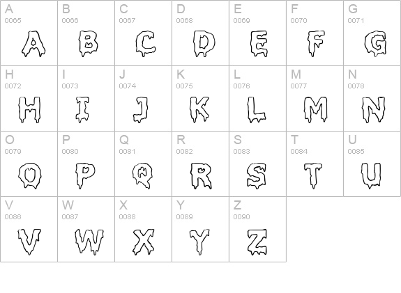 Liquidism uppercase A-Z preview