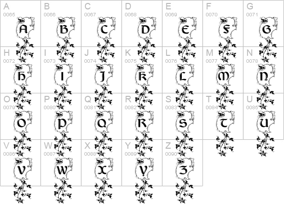 LisburneInitials uppercase A-Z preview