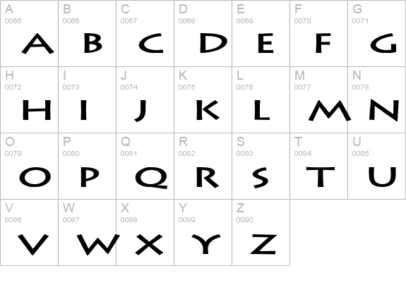 Liste Extended Bold uppercase A-Z preview