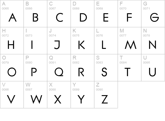 Litera-Bold uppercase A-Z preview