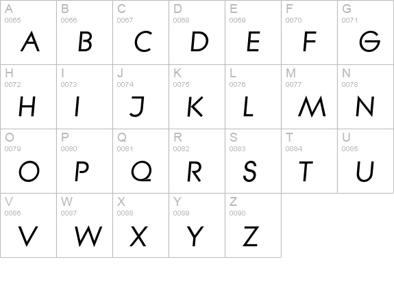 Litera-BoldIta uppercase A-Z preview