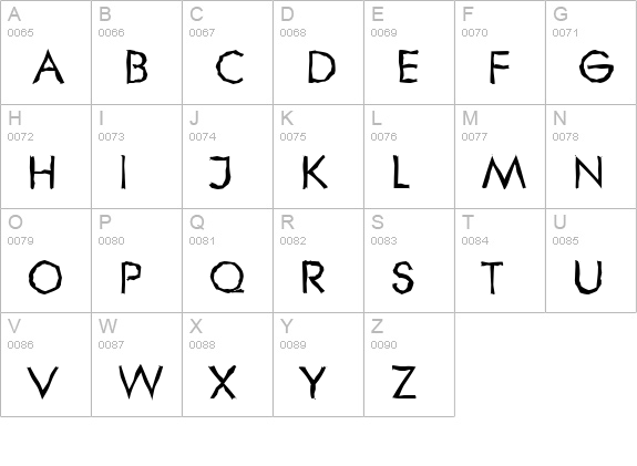 LiteraRandom-Bold uppercase A-Z preview