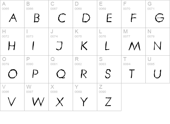 LiteraRandom-Italic uppercase A-Z preview