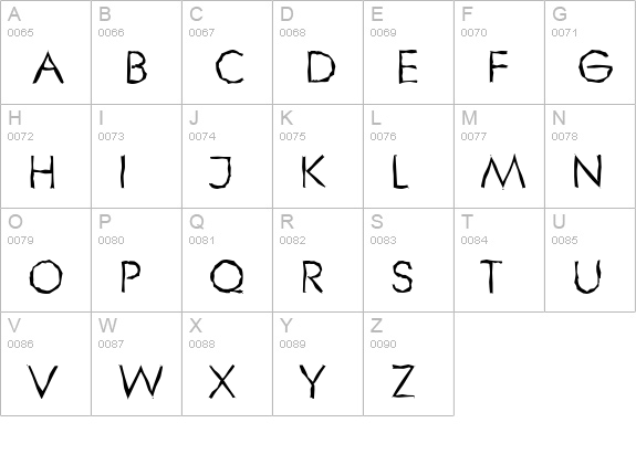 LiteraRandom-Regular uppercase A-Z preview