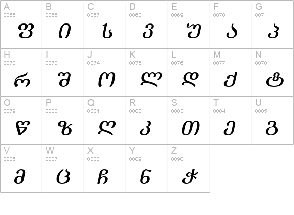 Literaturuly-ITV Italic uppercase A-Z preview
