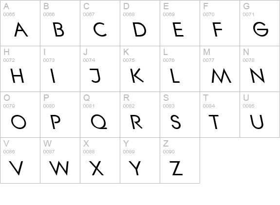 LitheLefty Bold uppercase A-Z preview