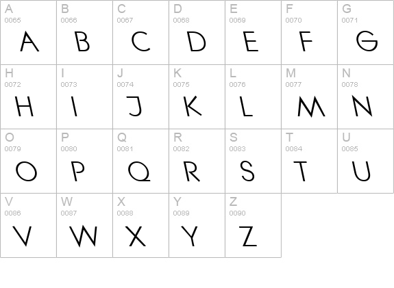 LitheLefty Regular uppercase A-Z preview
