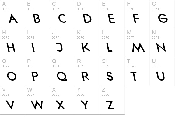 LitheLeftyExtrabold Regular uppercase A-Z preview
